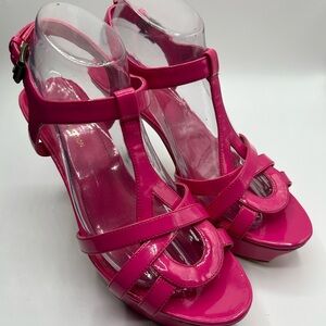 BCBGeneration Barbie Pink Platform Ankle Strap  Sandals Size 9 NWOT